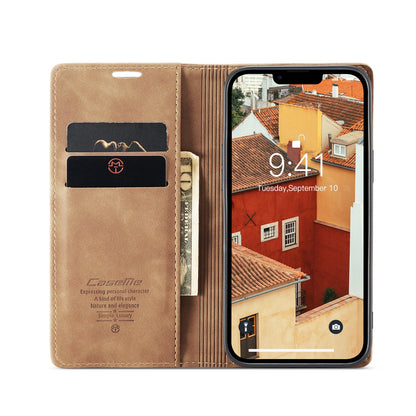ELECTROPRIME For iPhone 15 Plus CaseMe 013 Multifunctional Horizontal Flip Leather Phone Case(Brown)