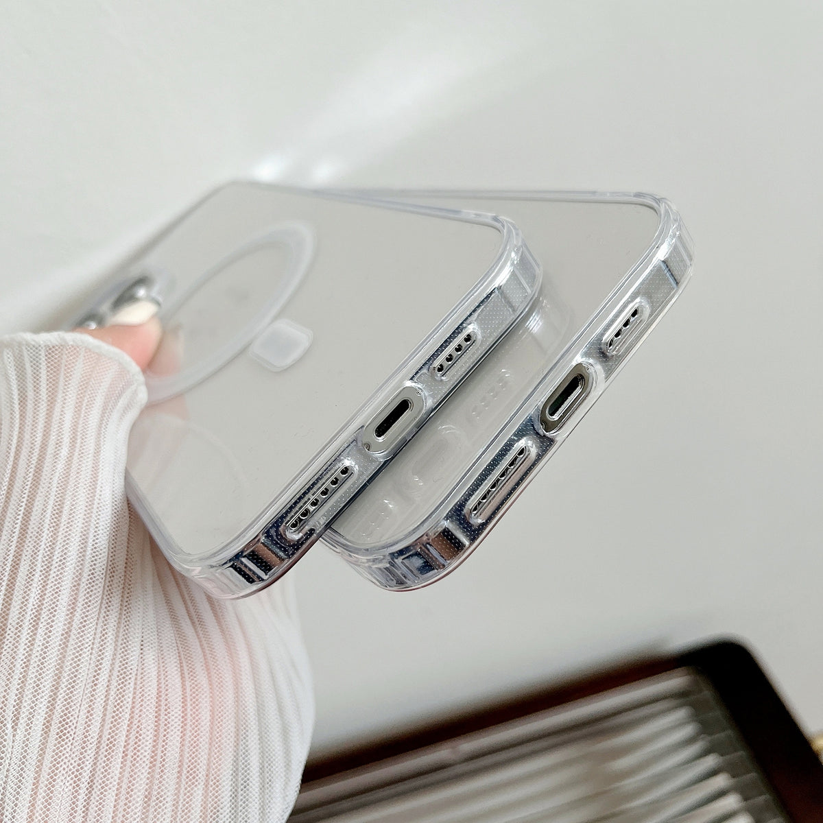 ELECTROPRIME For iPhone 15 Plus MagSafe Magnetic Clear Acrylic TPU Phone Case(Transparent)