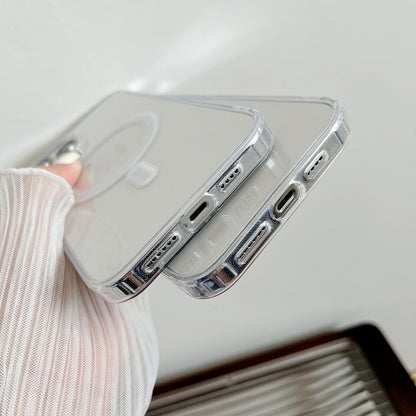 ELECTROPRIME For iPhone 15 Plus MagSafe Magnetic Clear Acrylic TPU Phone Case(Transparent)