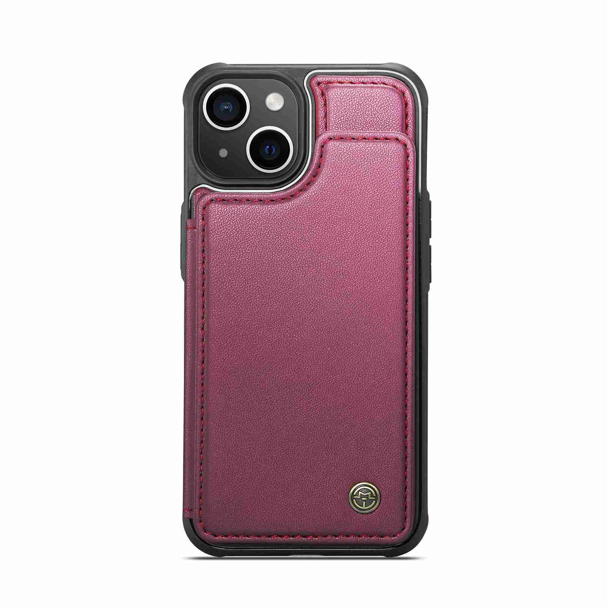 ELECTROPRIME For iPhone 15 Plus CaseMe C22 Card Slots Holder RFID Anti-theft Phone Case(Wine Red)