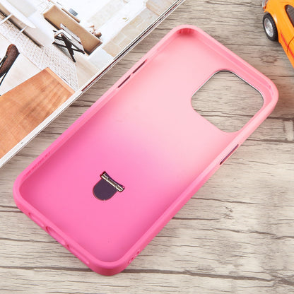 ELECTROPRIME For iPhone 15 Gradient MagSafe Holder Liquid TPU Hybrid PC Phone Case(Pink Red)