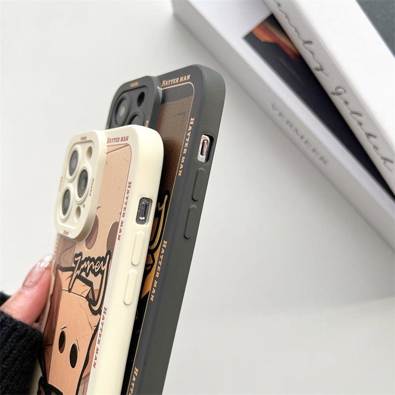 ELECTROPRIME For iPhone 15 Plus Liquid Angel Eyes Paper Bag Man TPU Phone Case(Purple)