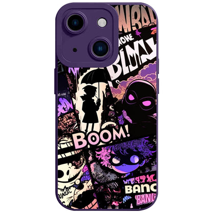 ELECTROPRIME For iPhone 15 Liquid Angel Eyes Bumbershoot TPU Phone Case(Purple)