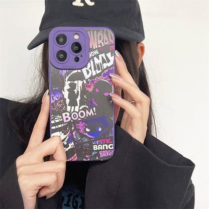 ELECTROPRIME For iPhone 15 Liquid Angel Eyes Bumbershoot TPU Phone Case(Purple)