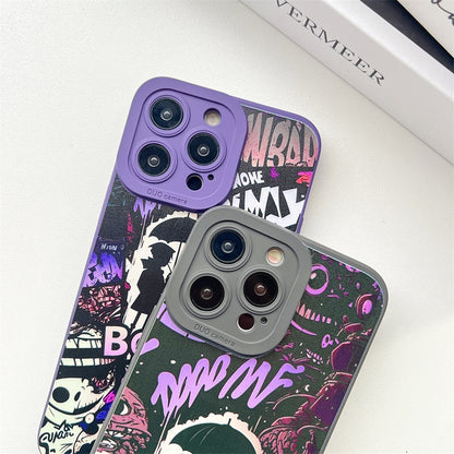 ELECTROPRIME For iPhone 15 Liquid Angel Eyes Bumbershoot TPU Phone Case(Purple)