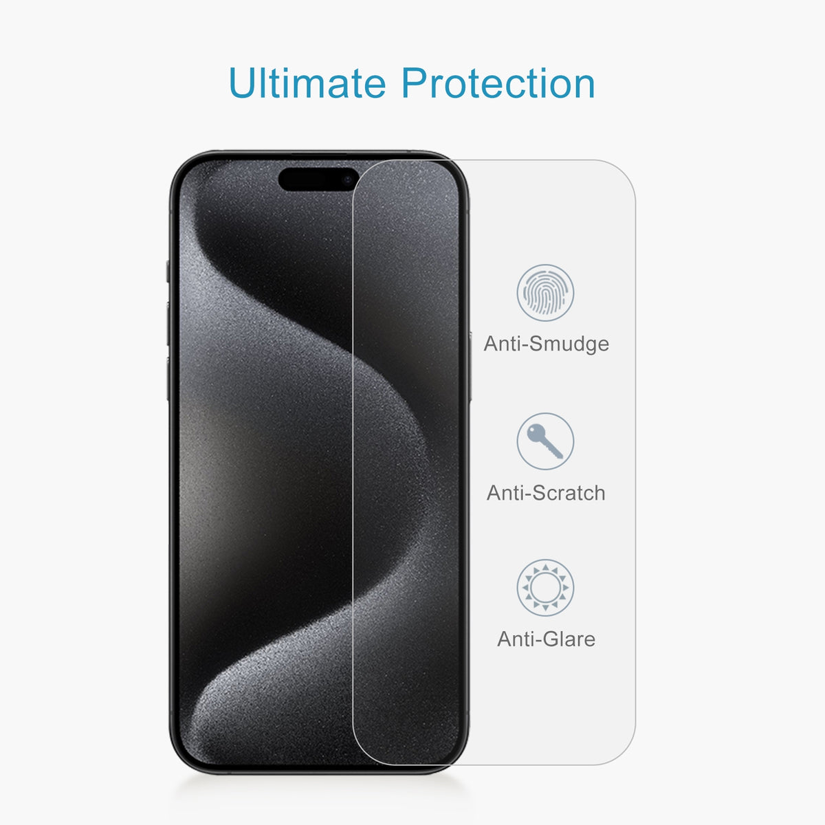 ELECTROPRIME For iPhone 15 Plus / 15 Pro Max 0.26mm 9H 2.5D Tempered Glass Film