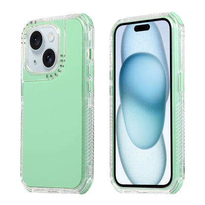 ELECTROPRIME For iPhone 15 Dreamland 3 in 1 Solid Color Transparent Frame PC + TPU Phone Case(Green)
