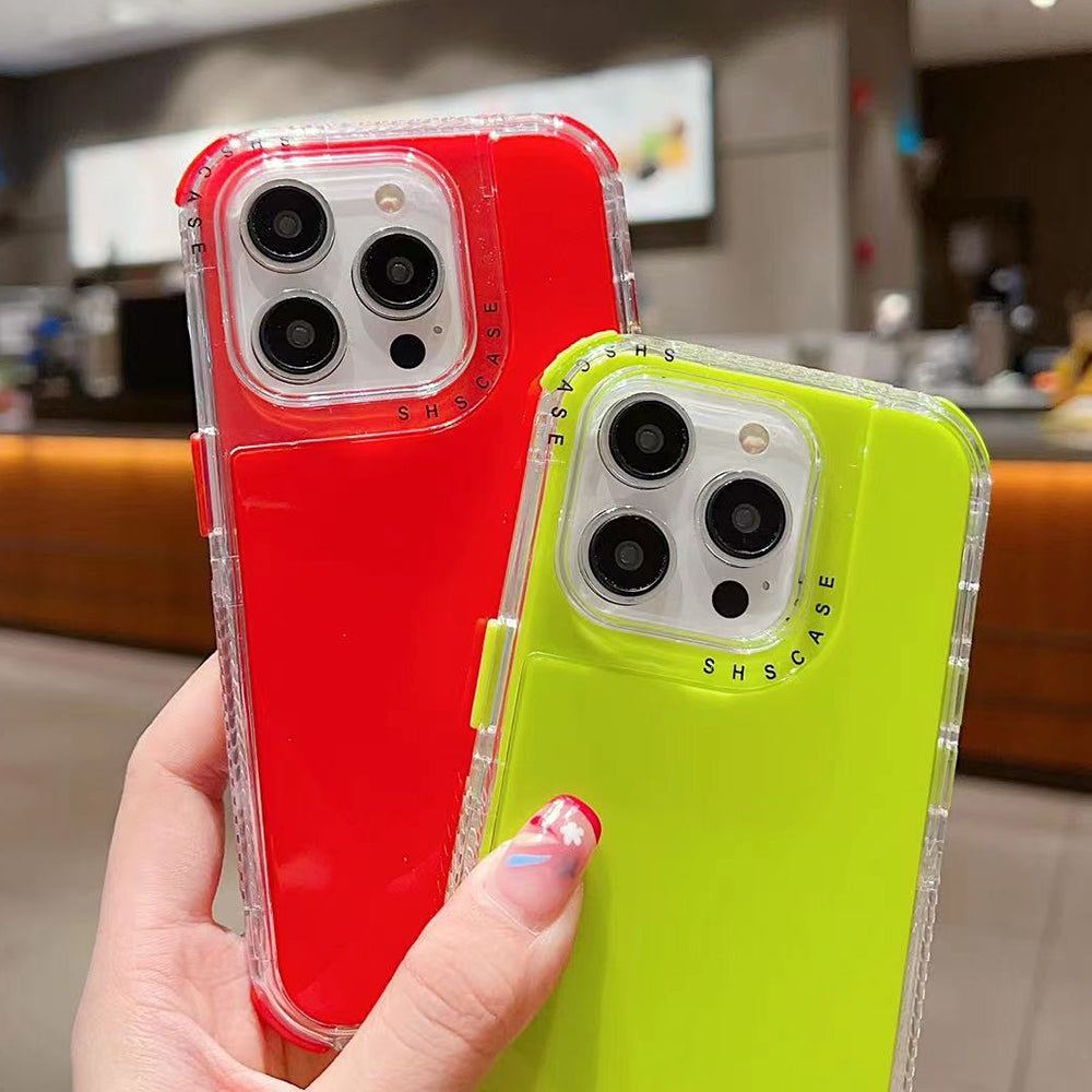 ELECTROPRIME For iPhone 15 Dreamland 3 in 1 Solid Color Transparent Frame PC + TPU Phone Case(Yellow)