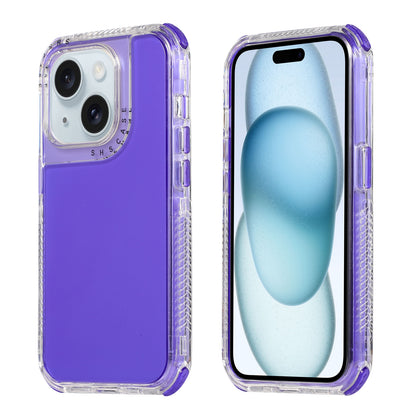 ELECTROPRIME For iPhone 15 Plus / 14 Plus Dreamland 3 in 1 Clear Color Transparent Frame PC + TPU Phone Case(Purple)