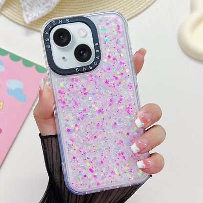 ELECTROPRIME For iPhone 15 Noctilucent Light Drip Glue Shockproof Phone Case(Pink)