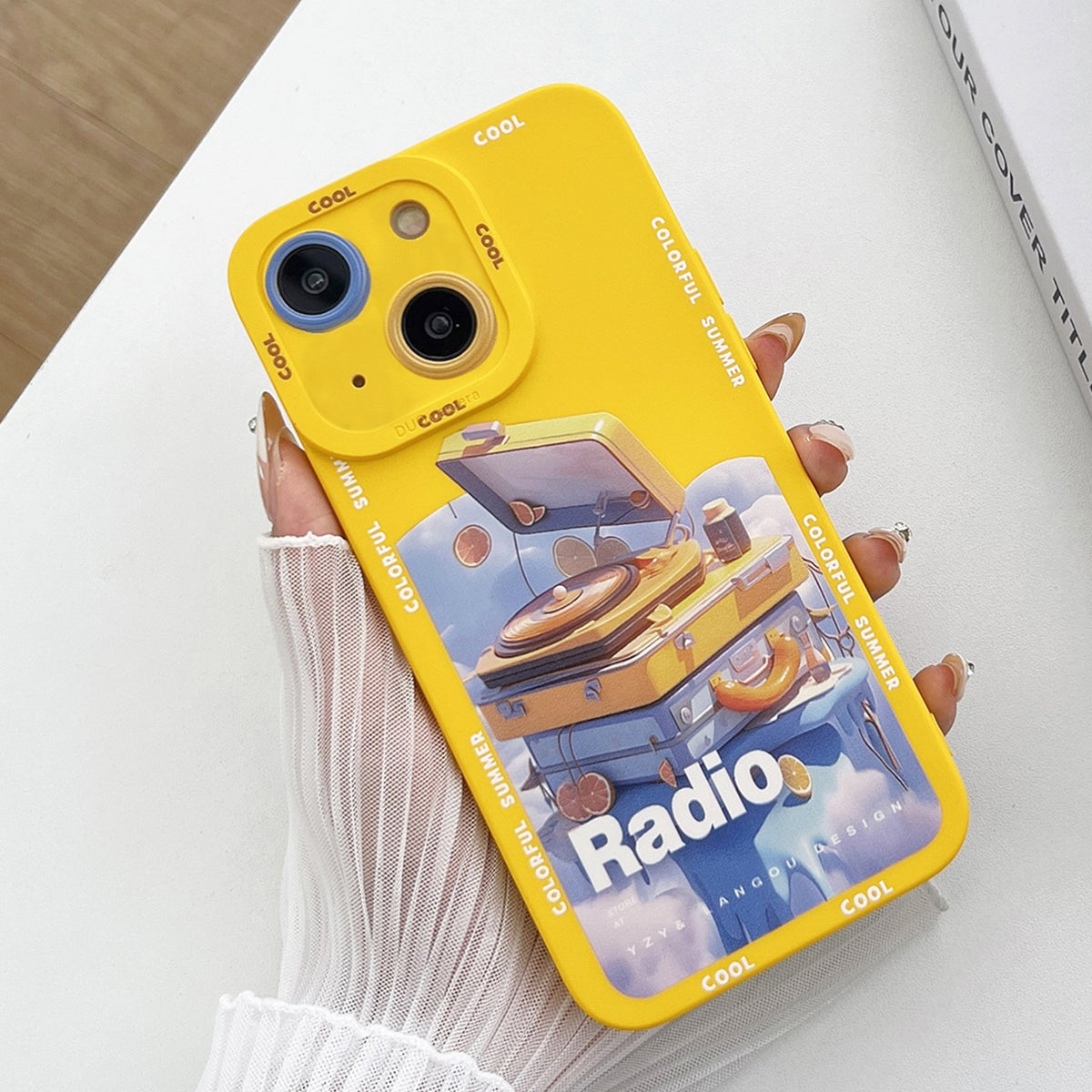 ELECTROPRIME For iPhone 15 Plus Liquid Angel Eyes Dopamine TPU Phone Case(CD Player)