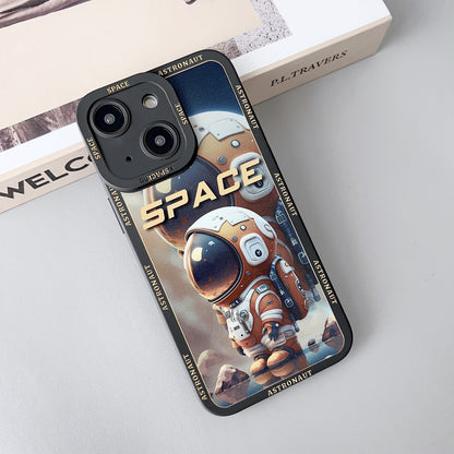 ELECTROPRIME For iPhone 15 Liquid Angel Eyes Giant Astronaut TPU Phone Case(Black)