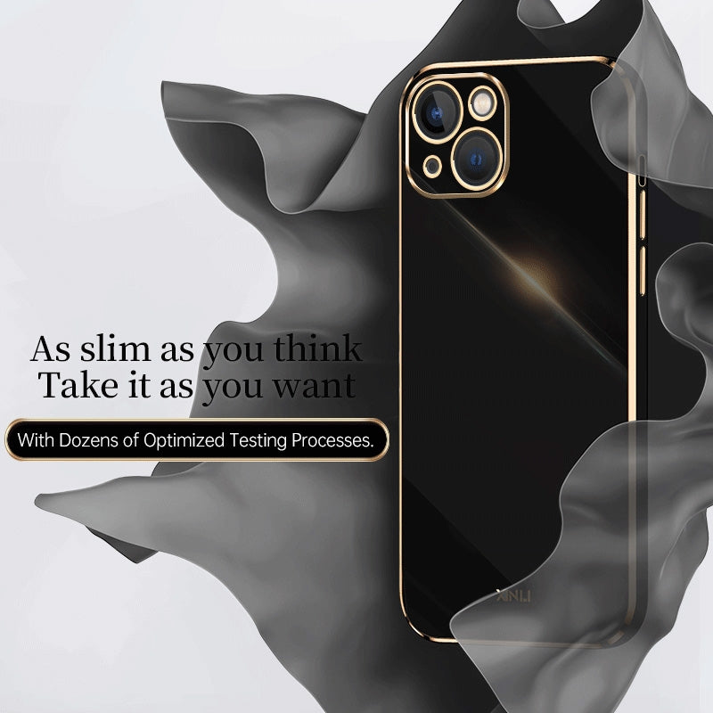 ELECTROPRIME For iPhone 15 XINLI Straight Edge 6D Electroplate TPU Phone Case(Black)
