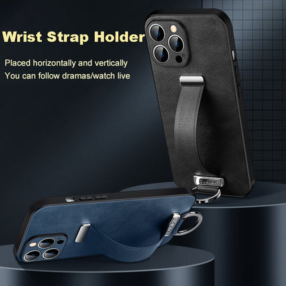 ELECTROPRIME For iPhone 15 Plus SULADA Tide Cool Series PC + Leather Texture Skin Feel Phone Case(Blue)