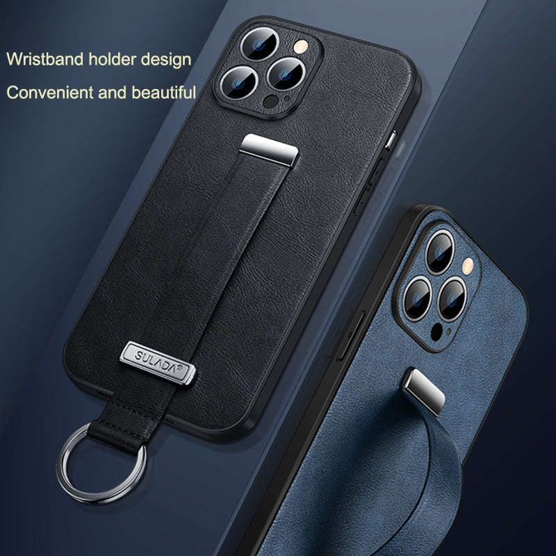 ELECTROPRIME For iPhone 15 Plus SULADA Tide Cool Series PC + Leather Texture Skin Feel Phone Case(Blue)