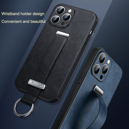 ELECTROPRIME For iPhone 15 Plus SULADA Tide Cool Series PC + Leather Texture Skin Feel Phone Case(Blue)