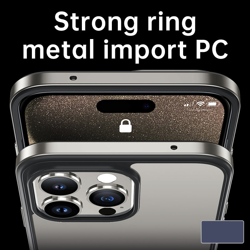 ELECTROPRIME For iPhone 15 Plus SULADA Metal Frame + Nano Glass + TPU Phone Case(Dark Purple)