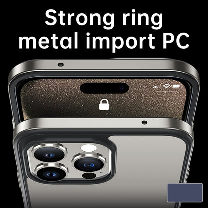 ELECTROPRIME For iPhone 15 Plus SULADA Metal Frame + Nano Glass + TPU Phone Case(Dark Purple)