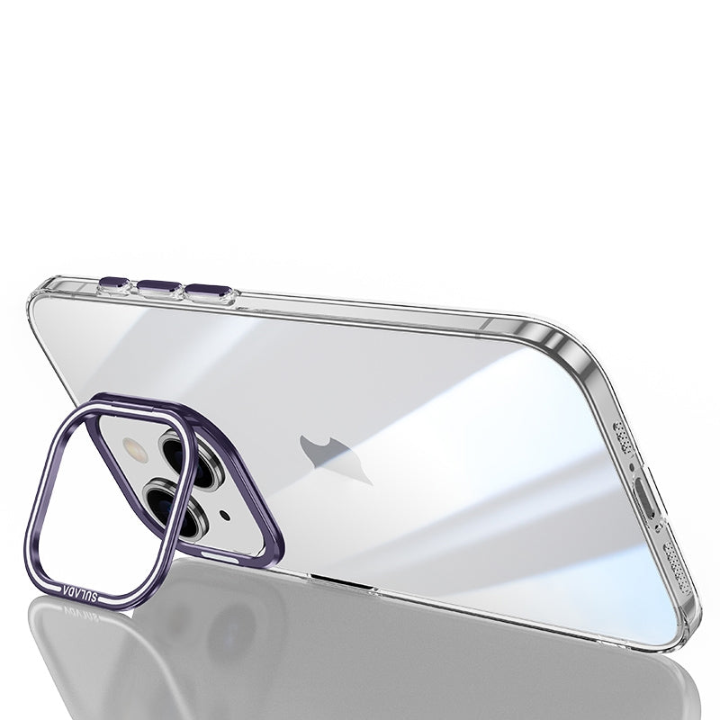 ELECTROPRIME For iPhone 15 Plus SULADA PC + Aluminum Alloy Lens Holder Phone Case(Dark Purple)