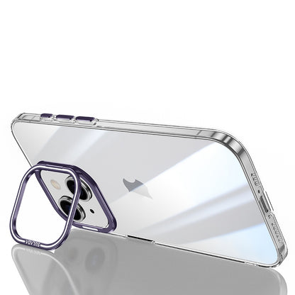 ELECTROPRIME For iPhone 15 Plus SULADA PC + Aluminum Alloy Lens Holder Phone Case(Dark Purple)