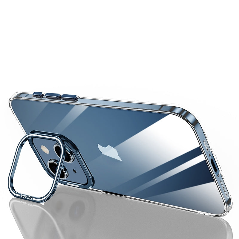 ELECTROPRIME For iPhone 15 SULADA PC + Aluminum Alloy Lens Holder Phone Case(Dark Blue)