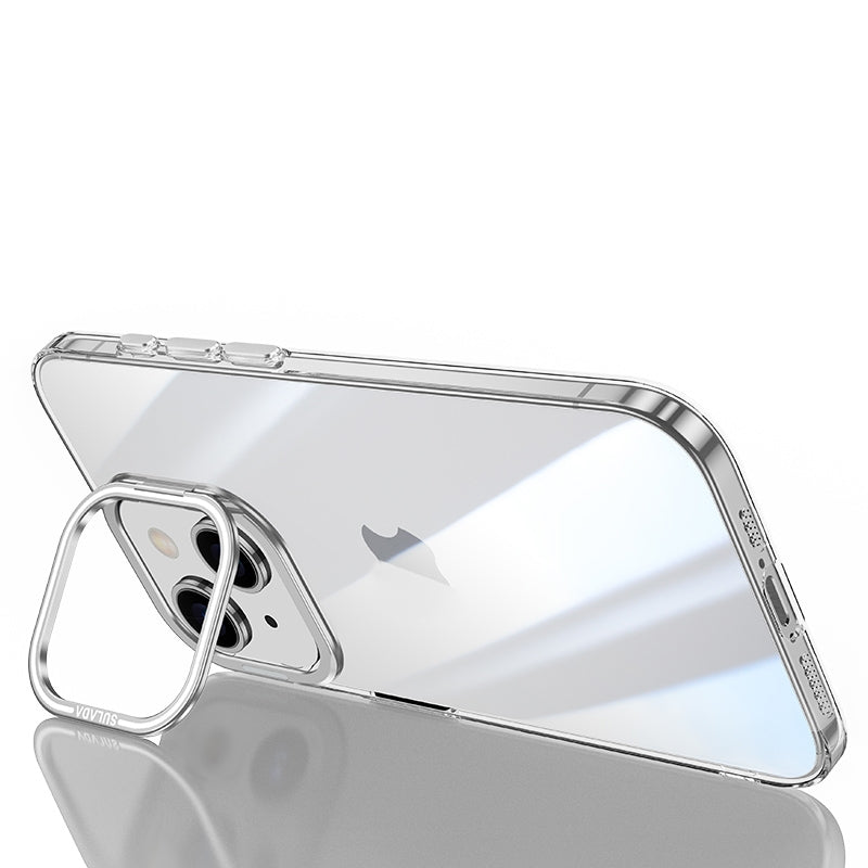 ELECTROPRIME For iPhone 15 SULADA PC + Aluminum Alloy Lens Holder Phone Case(Silver)