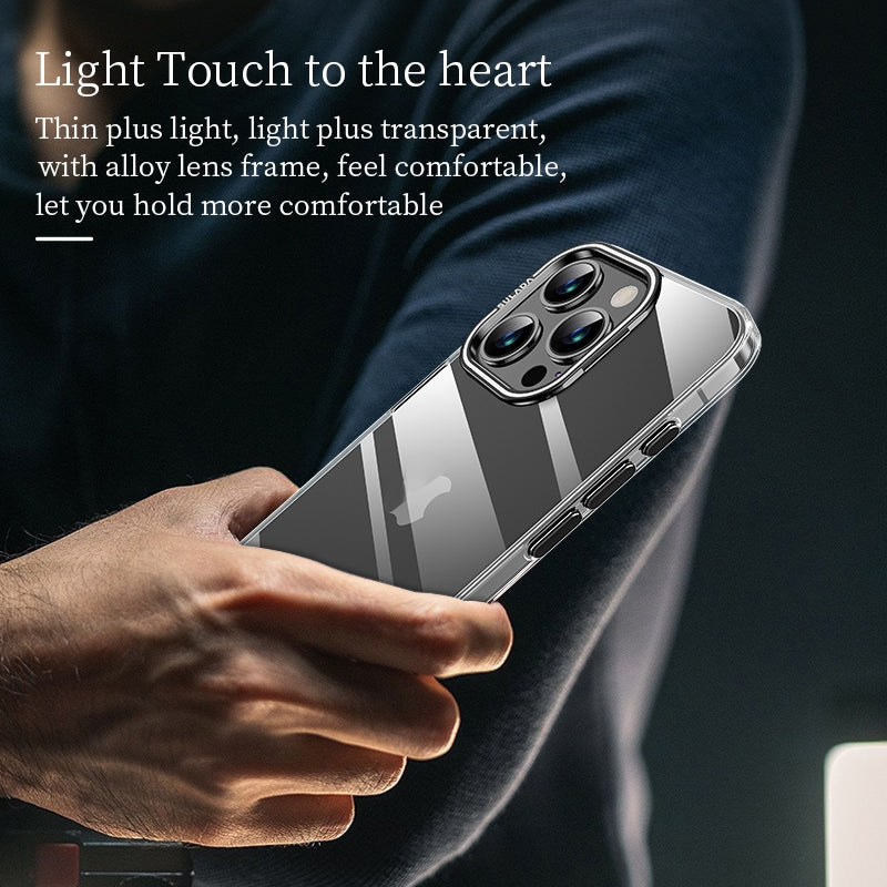 ELECTROPRIME For iPhone 15 Plus SULADA PC + Aluminum Alloy Lens Holder Phone Case(Dark Purple)