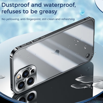 ELECTROPRIME For iPhone 15 Plus Metal Frame Frosted PC Shockproof Phone Case(Ocean Blue)