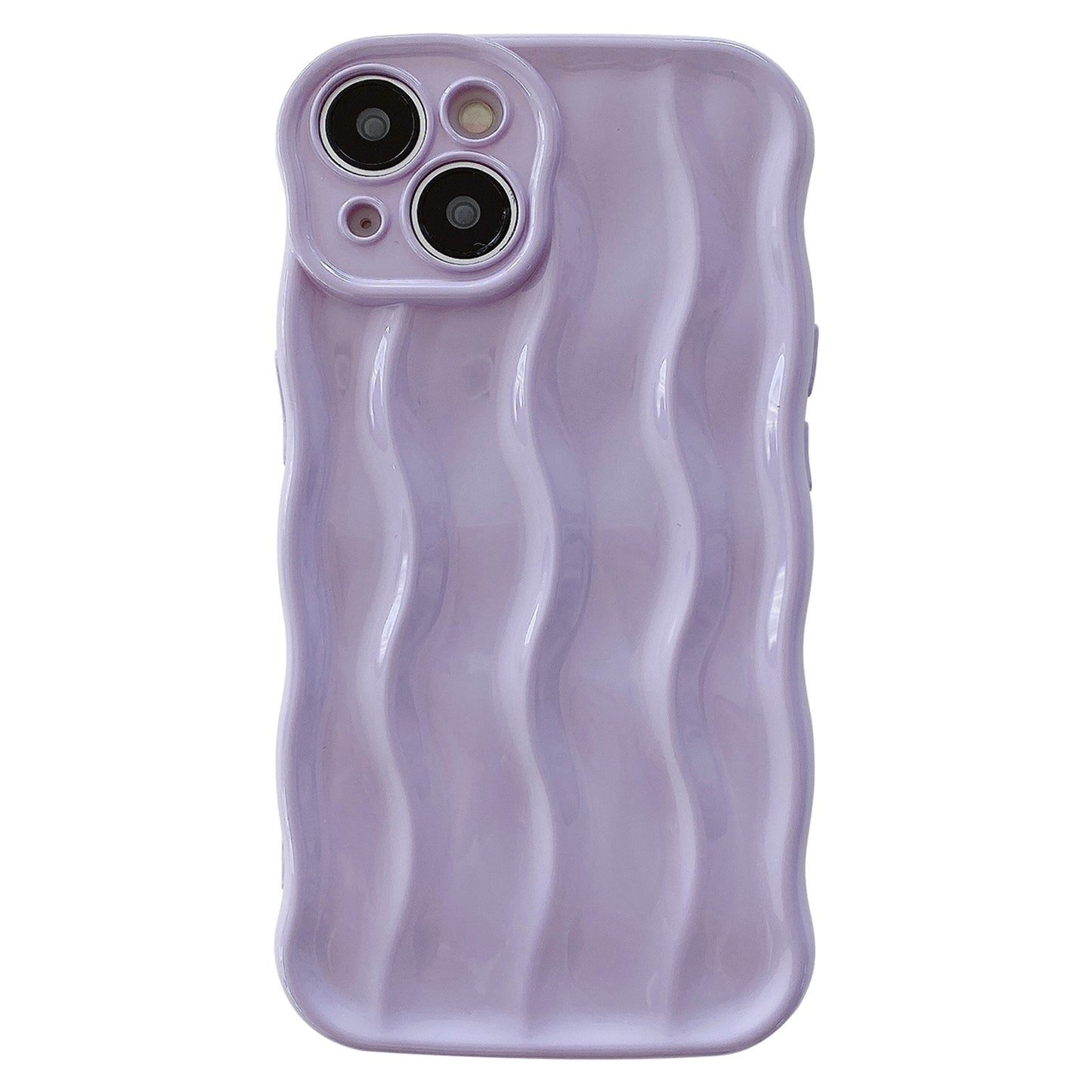 ELECTROPRIME For iPhone 15 Wave Texture Bright TPU Phone Case(Purple)