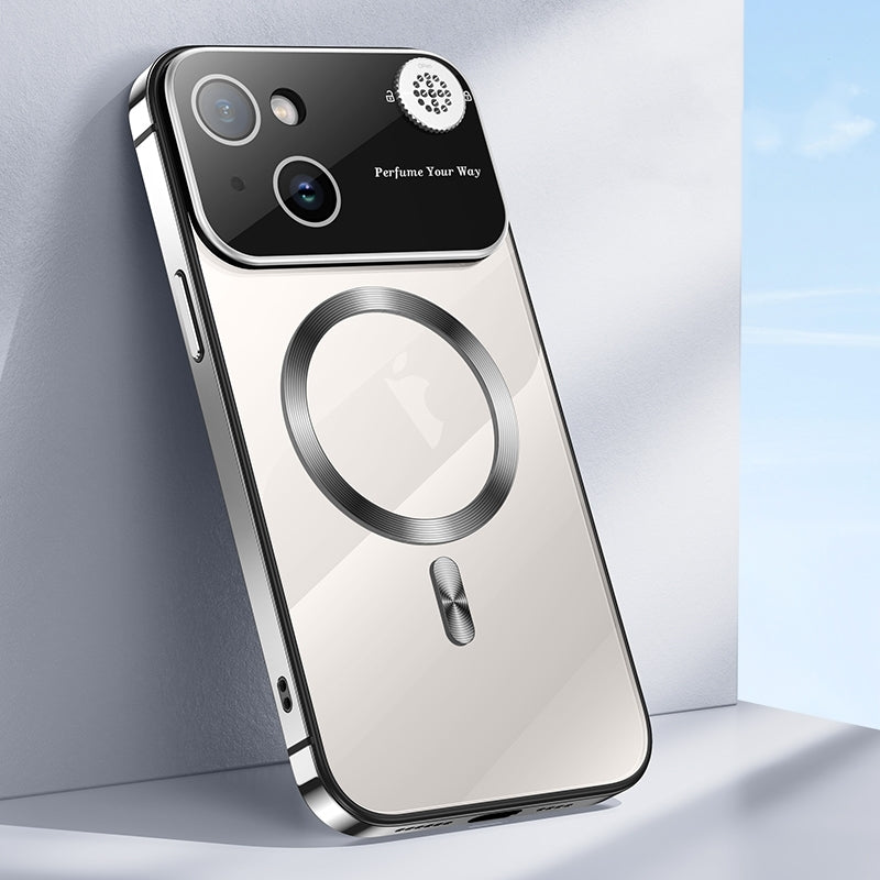 ELECTROPRIME For iPhone 15 Aromatherapy MagSafe Magnetic Phone Case(Starlight Silver)