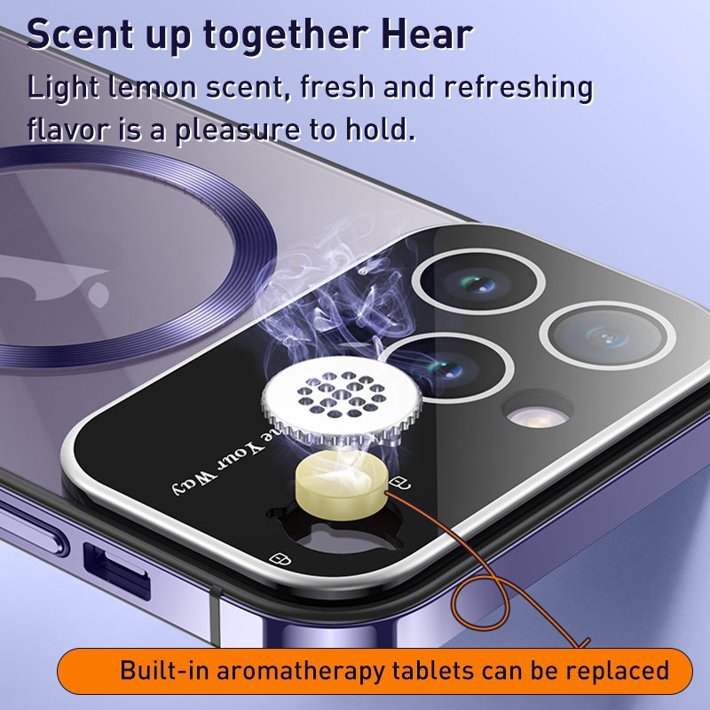 ELECTROPRIME For iPhone 15 Aromatherapy MagSafe Magnetic Phone Case(Starlight Silver)