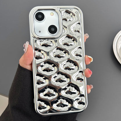 ELECTROPRIME For iPhone 15 Cloud Texture Electroplated TPU Phone Case(Silver)