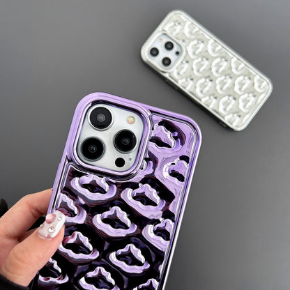 ELECTROPRIME For iPhone 15 Cloud Texture Electroplated TPU Phone Case(Blue)