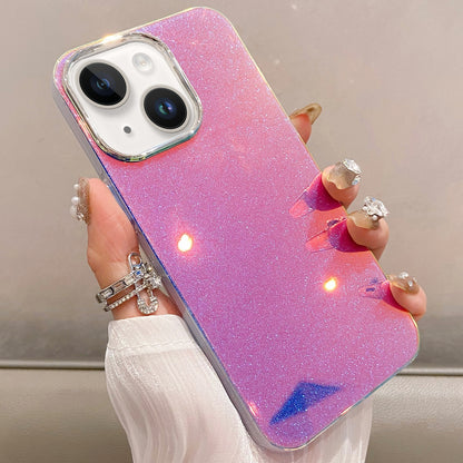 ELECTROPRIME For iPhone 15 Plus Mirror Glitter IMD Phone Case(Pink)