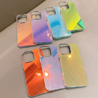 ELECTROPRIME For iPhone 15 Plus Mirror Glitter IMD Phone Case(Pink)