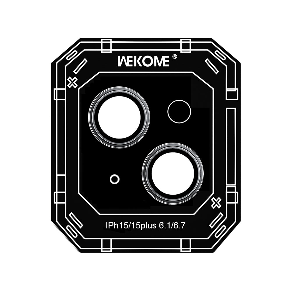 ELECTROPRIME For iPhone 15 WEKOME WTPC-008 Armor Sapphire Metal Lens Cover Film(Graphite Black)