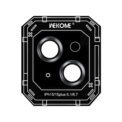 ELECTROPRIME For iPhone 15 WEKOME WTPC-008 Armor Corning Metal Ring Lens Cover Film(Graphite Black)