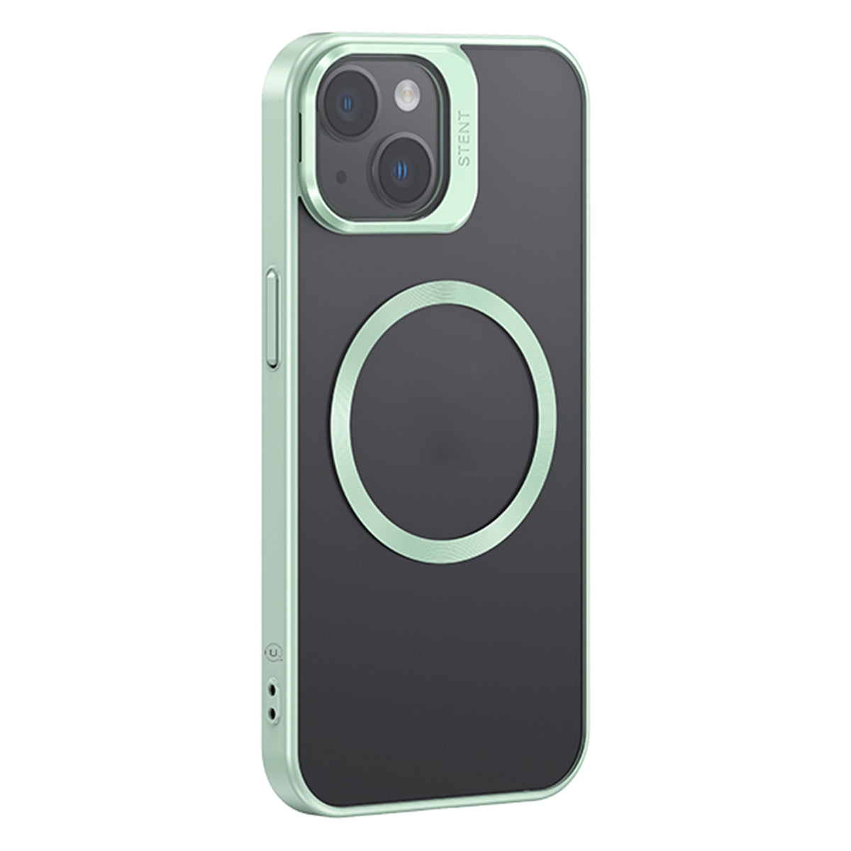 ELECTROPRIME For iPhone 15 USAMS Grid Shadow Series MagSafe Phone Case(Light Green)
