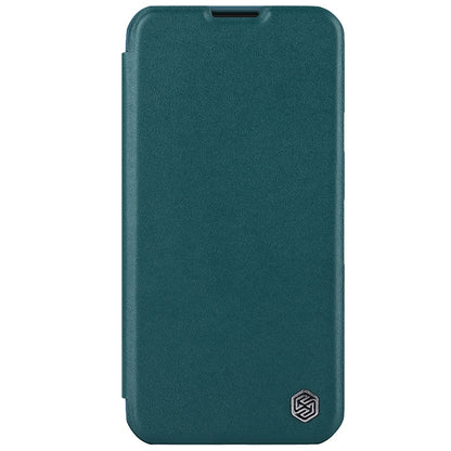 ELECTROPRIME For iPhone 15 NILLKIN QIN Series Pro Plain Leather Phone Case(Green)