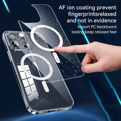 ELECTROPRIME For iPhone 15 Plus SULADA Jingpin Series MagSafe All-inclusive Lens Electroplated TPU Phone Case(Transparent Black)