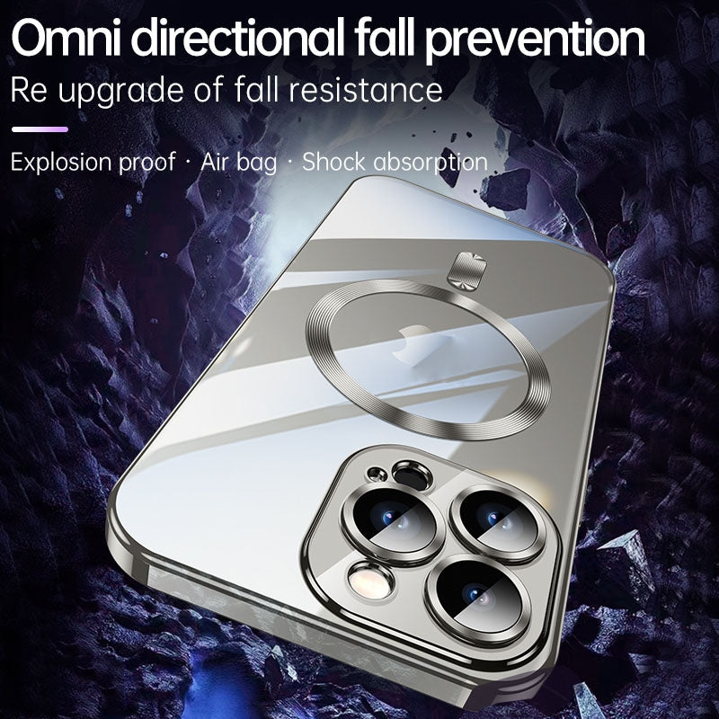 ELECTROPRIME For iPhone 15 Plus SULADA MagSafe Plating TPU Shockproof Phone Soft Case(Titanium Blue)