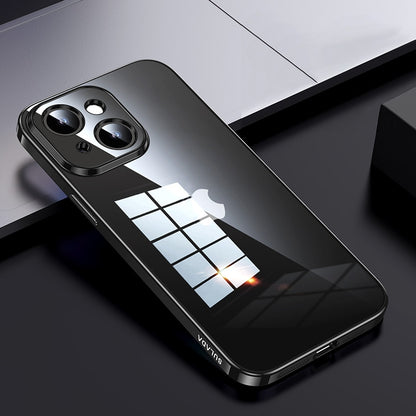 ELECTROPRIME For iPhone 15 SULADA Shine Through Series Plating TPU Transparent Phone Case(Space Black)