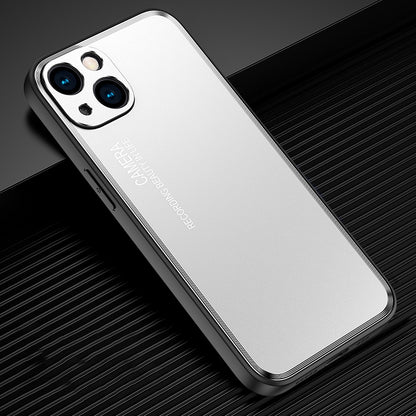 ELECTROPRIME For iPhone 15 Plus Frosted Metal Phone Case(Silver)