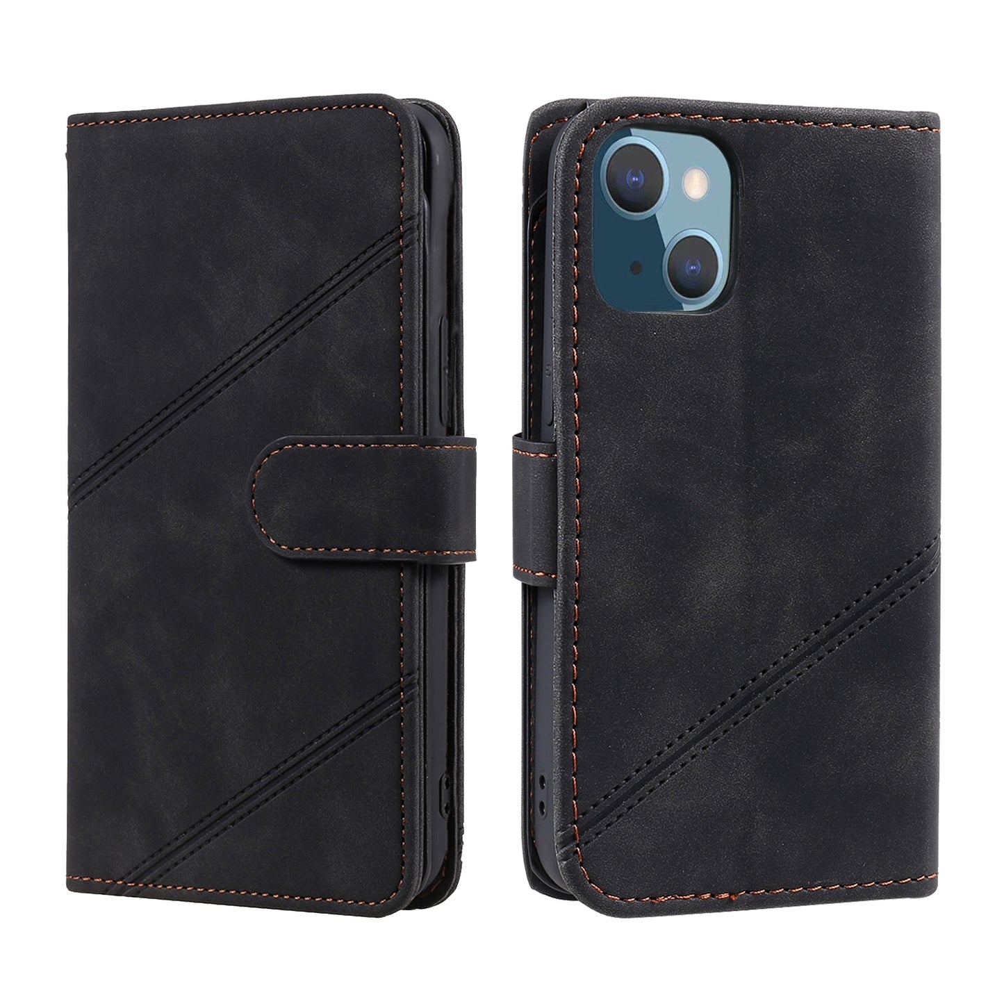 ELECTROPRIME For iPhone 15 Skin Feel Multi-card Wallet Leather Phone Case(Black)