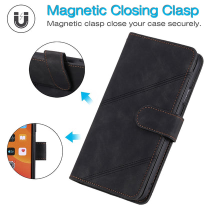 ELECTROPRIME For iPhone 15 Skin Feel Multi-card Wallet Leather Phone Case(Black)
