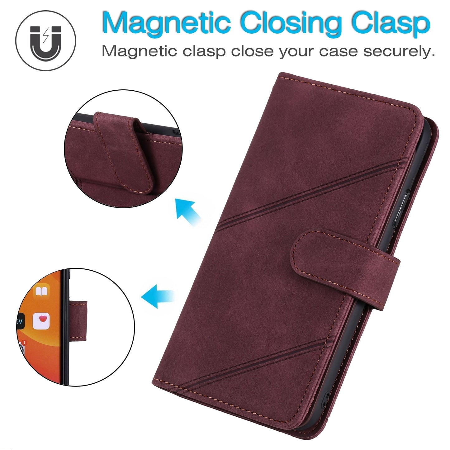 ELECTROPRIME For iPhone 15 Skin Feel Multi-card Wallet Leather Phone Case(Red)