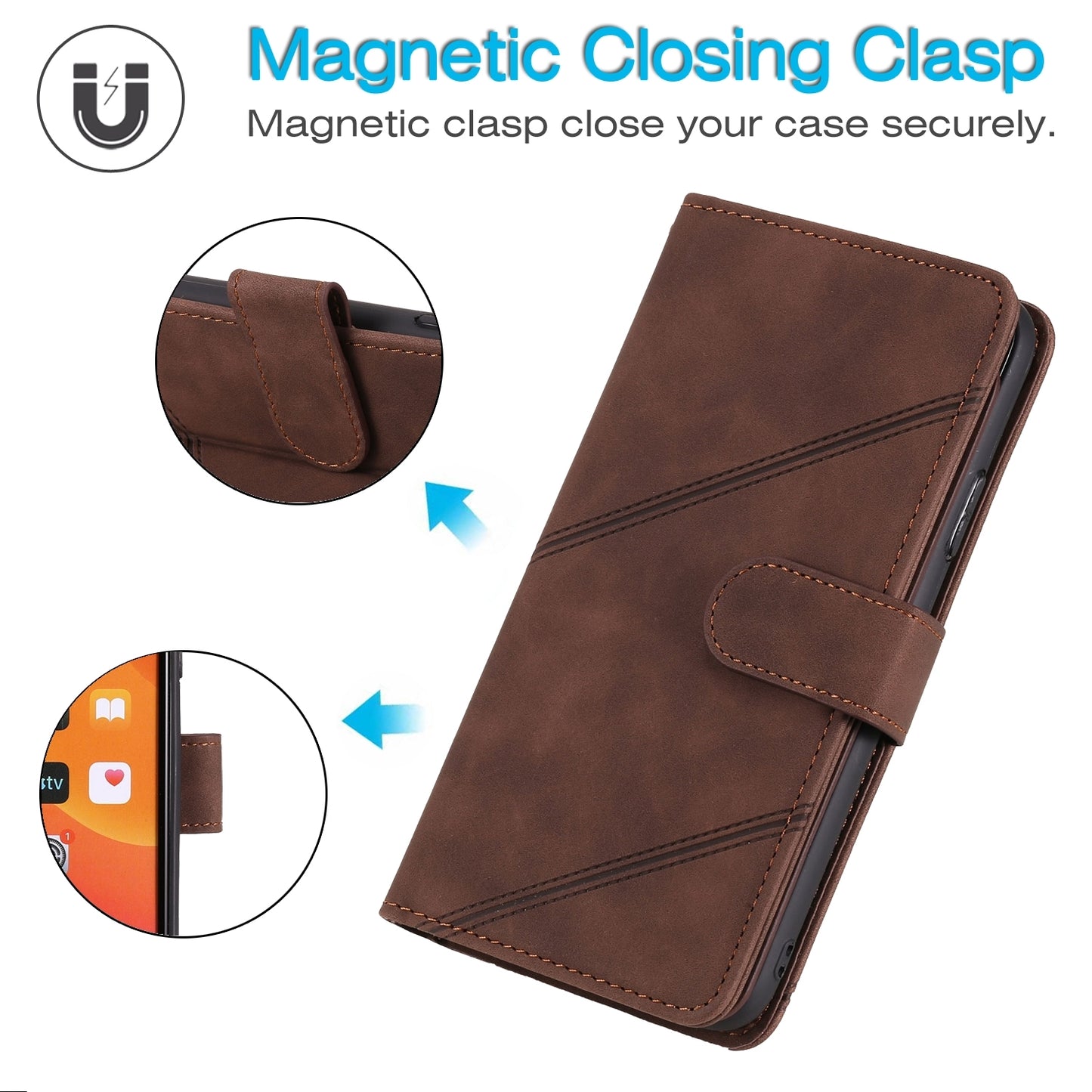 ELECTROPRIME For iPhone 15 Skin Feel Multi-card Wallet Leather Phone Case(Brown)