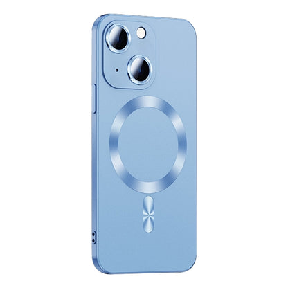 ELECTROPRIME For iPhone 15 Liquid Lens Protector Magsafe Phone Case(Sierra Blue)