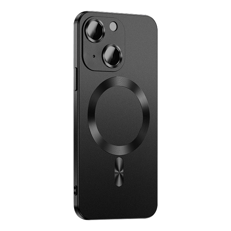 ELECTROPRIME For iPhone 15 Liquid Lens Protector Magsafe Phone Case(Black)