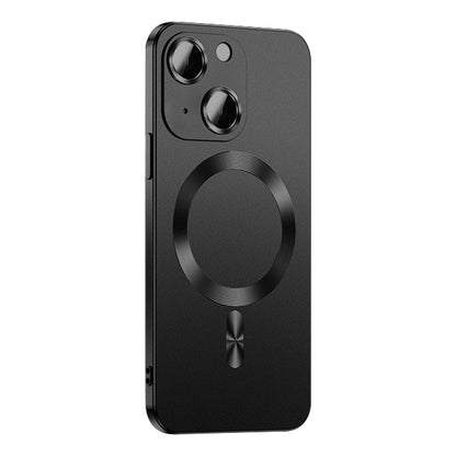 ELECTROPRIME For iPhone 15 Liquid Lens Protector Magsafe Phone Case(Black)